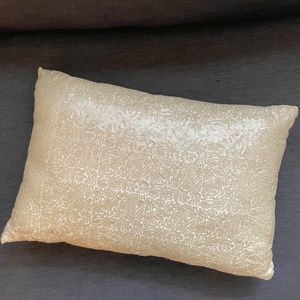 Ivory gold cream sequin shiny sparkle decorative throw toss pillow